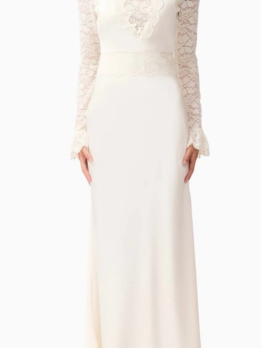 Elliatt Margot Lace Inset Long Sleeve Gown Size XL